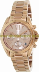Michael Kors Watches : MK5799 Quartz Dial Pale rose gold with three hand movement, date window and sub dial chronograph Women Watch
