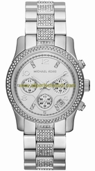 Michael Kors Watches : MK5825 Quartz Chronograph Date Crystal Bezel Stainless Steel Women Watch