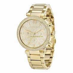 Fake AAA Michael Kors Watches : MK5856 Gold Dial Crystal Encrusted Gold Tone Stainless Steel Band Women Watch Watch