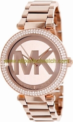 Michael Kors Watches : MK5865 Quartz Rose Gold Dial Crystal Bezel Rose Gold Tone Stainless Steel Women Watch