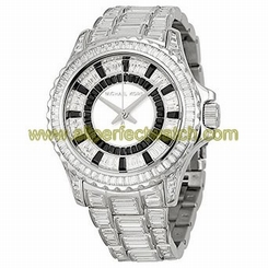 Michael Kors Watches : MK5877 Quartz Analog Silver Dial Stainless Steel Crystals Women Watch