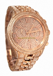 Michael Kors Watches : MK5900 Quartz Crystal Pave Dial Crystal Set Bezel Tose Gold Stainless Steel Women Watch