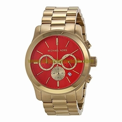 Michael Kors Watches : MK5930 Quartz Orange Dial Date Gold Stainless Steel Women Watch