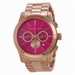 Michael Kors Watches : MK5931 Quartz Chronograph Pink Dial Date Rose Gold Stainless Steel Women Watch