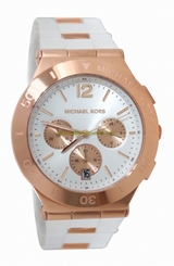 Michael Kors Watches : MK5935 Quartz Chronograph Dial Date White Silicone Women Watch