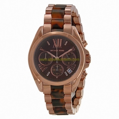 Michael Kors Watches : MK5944 Quartz Chronograph Brown Dial Date Stainless Steel and Ceramic Women Watch