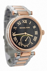 Michael Kors Watches : MK5957 Quartz Black Dial Two Tone Stainless Steel Women Watch