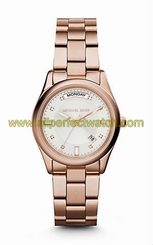 Michael Kors Watches : MK6052 Quartz Silver Dial Day Date Rose Gold Tone Stainless Steel Women Watch