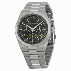 Michael Kors Watches : MK6054 Quartz Chronograph Black Dial Date Stainless Steel Women Watch