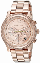 Michael Kors Watches : MK6064 Rose Gold Dial Stainless Steel Band Women Watch