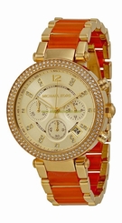 Michael Kors Watches : MK6139 Gold Dial Stainless Steel Band Women Watch