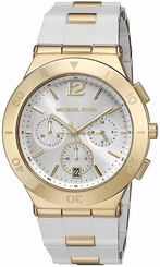 Michael Kors Watches : MK6171 Silver Dial Rubber Women Watch