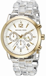 Michael Kors Watches : MK6200 White Dial Stainless Steel Band Women Watch