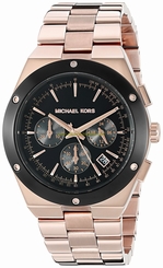 Michael Kors Watches : MK6208 Black Dial Stainless Steel Band Women Watch