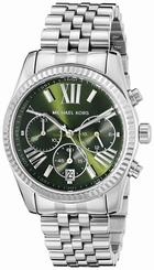Michael Kors Watches : MK6222 Green Dial Stainless Steel Band Women Watch