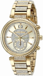 Michael Kors Watches : MK6308 Gold Dial Stainless Steel Band Women Watch