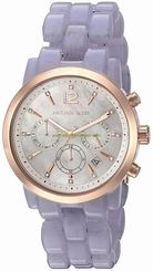 Michael Kors Watches : MK6312 Purple Dial Chronograph Measures Seconds Unisex Watch