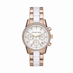 Michael Kors Watches : MK6324 White Dial Stop Watch Women Watch