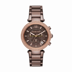 Michael Kors Watches : MK6378 Brown Dial Stop Watch Women Watch