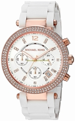 Michael Kors Watches : MK6405 White Dial Stainless Steel Band Women Watch