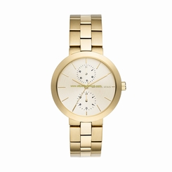 Michael Kors Watches : MK6408 Gold Dial Stainless Steel Women Watch