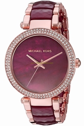 Michael Kors Watches : MK6412 Red Dial Stainless Steel Band Women Watch