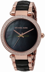 Michael Kors Watches : MK6414 Black Dial Stainless Steel Band Women Watch