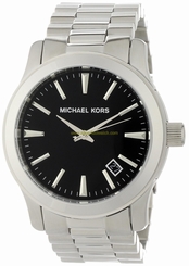 Michael Kors Watches : MK7052 Black Dial Stainless Steel Band Women Watch