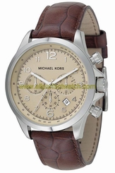 Michael Kors Watches : MK8115 Quartz Chronograph Brown Leather Men Watch