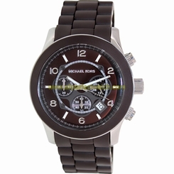 Michael Kors Watches : MK8129 Quartz Chronograph Date Brown Silicone Men Watch