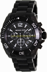 Michael Kors Watches : MK8211 Quartz Chronograph Date Black Silicone Men Watch