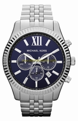 Michael Kors Watches : MK8280 Quartz Blue Dial Chronograph Date Stainless Steel Men Watch