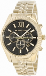 Michael Kors Watches : MK8286 Quartz Chronograph Date Gold Tone Stainless Steel Men Watch