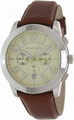 Michael Kors Watches : MK8292 Quartz Dial Sand with three hand movement, sub dial chronograph and date window Unisex Watch