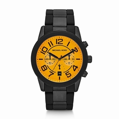 Michael Kors Watches : MK8328 Yellow Dial Silicone And Stainless Steel Band Women Watch