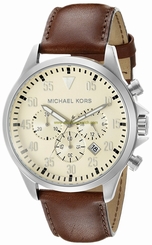 Michael Kors Watches : MK8441 Quartz Chronograph Date Brown Leather Men Watch