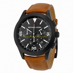 Michael Kors Watches : MK8450 Quartz Chronograph Date Brown Leather Men Watch