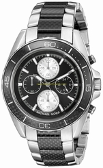 Michael Kors Watches : MK8454 Black Dial Measures Seconds Luminous Chronograph Men Watch