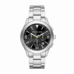 Michael Kors Watches : MK8469 Black Dial Stop Watch Men Watch