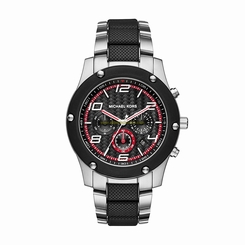 Michael Kors Watches : MK8474 Black Dial Stop Watch Men Watch