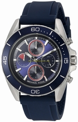 Michael Kors Watches : MK8486 Quartz Chronograph Blue Silicone Men Watch