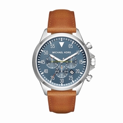 Michael Kors Watches : MK8490 Quartz Chronograph Date Brown Leather Men Watch