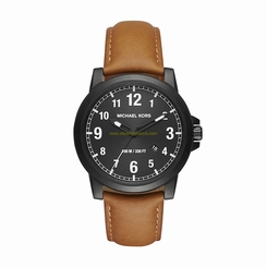 Michael Kors Watches : MK8502 Black Dial Leather Men Watch