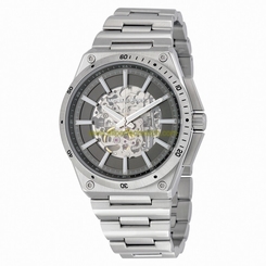 Michael Kors Watches : MK9021 Automatic Skeleton Dial Stainless Steel Men Watch