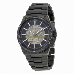 Michael Kors Watches : MK9023 Automatic Skeleton Dial Black Stainless Steel Men Watch