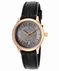 Maurice Lacroix Watches : MLACROIX-LC6003-PG101-230 Gunmetal Dial Crocodile Leather Band Women Watch