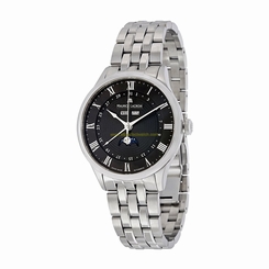 Maurice Lacroix Watches : MP6607-SS002-310 Black Dial Fixed Stainless Steel Band Men Watch