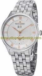 Maurice Lacroix Watches : MP6707-SS002-111 Automatic Date GMT Silver Dial Stainless Steel Men Watch