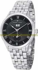 Maurice Lacroix Watches : MP6707-SS002-310 Automatic Date GMT Roman Numeral Black Dial Stainless Steel Men Watch