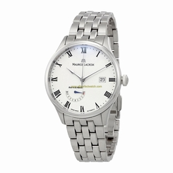 Maurice Lacroix Watches : MP6807-SS002-112 White Dial Fixed Stainless Steel Band Men Watch